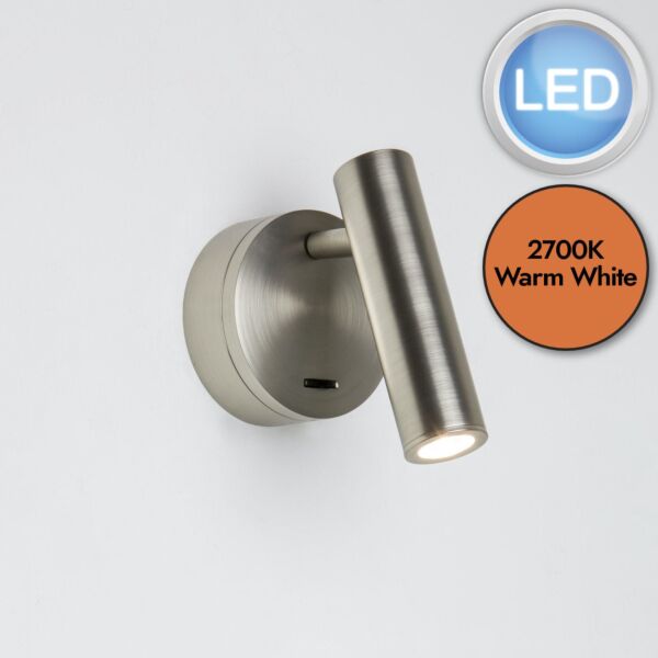 Astro Lighting - Enna - 1058013 - LED Nickel Reading Wall Light