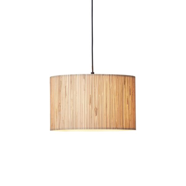 Endon Lighting - Longshore - 101691 - Natural Seagrass Black Ceiling Pendant Light