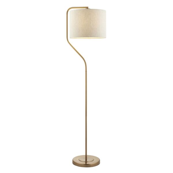 Endon Lighting - Clement - 108022 - Aged Brass Natural Floor Lamp