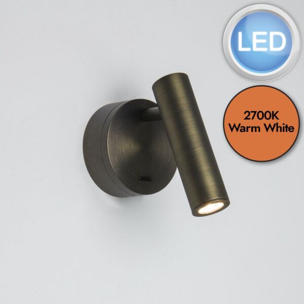 Astro Lighting - Enna - 1058084 - LED Bronze Reading Wall Light