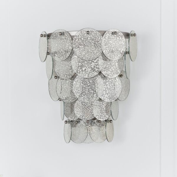 Armour - Antique Silver Leaf Wall Light