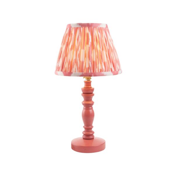 Endon Lighting - Bibury & Ikat 20cm - 114266 - Pink Aged Brass Table Lamp With Shade