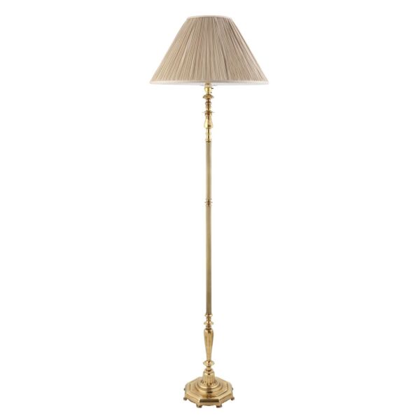 Interiors 1900 - Asquith - 63791 - Solid Brass Beige Floor Lamp