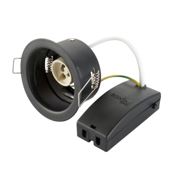 Saxby Lighting - Saxby ShieldONE 65 - 109807 - Black Recessed Fire Rated Ceiling Downlight