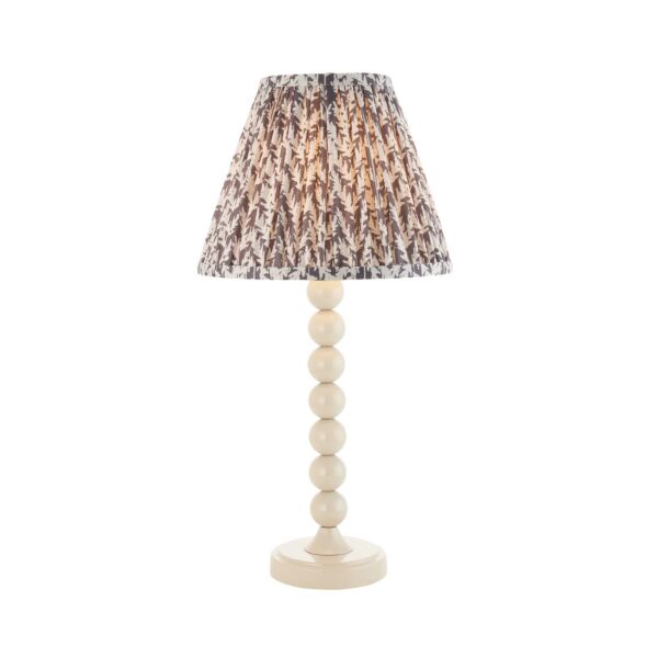 Endon Lighting - Higgledy & Leaf 25cm - 114681 - White Grey Table Lamp With Shade