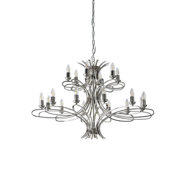 Interiors 1900 - Penn - CA7P18N - Nickel 18 Light Chandelier