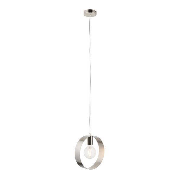 Endon Lighting - Hoop - 90454 - Brushed Nickel Ceiling Pendant Light