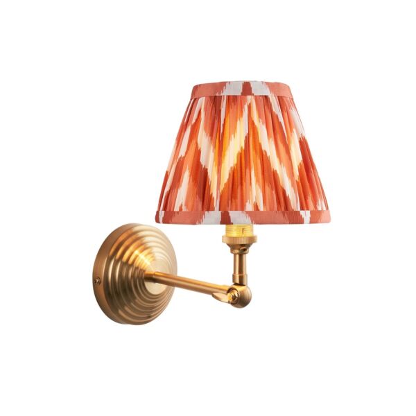 Endon Lighting - Obelisk Wing & Zigzag 16cm - 115713 - Aged Brass Orange Wall Light