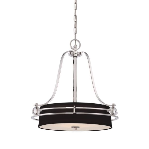 Quoizel Lighting - Uptown Gotham - QZ-GOTHAM-P - Silver Black 4 Light Ceiling Pendant Light