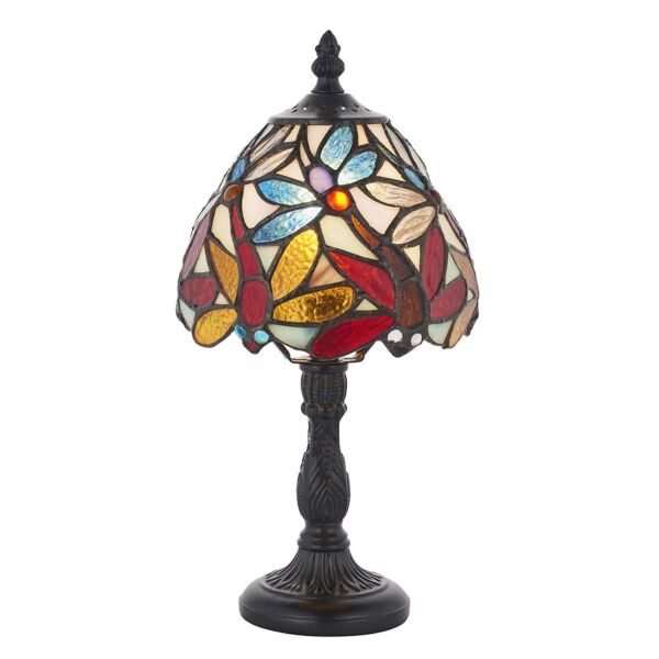 Interiors 1900 - Lorette - 64246 - Dark Bronze Tiffany Glass Table Lamp