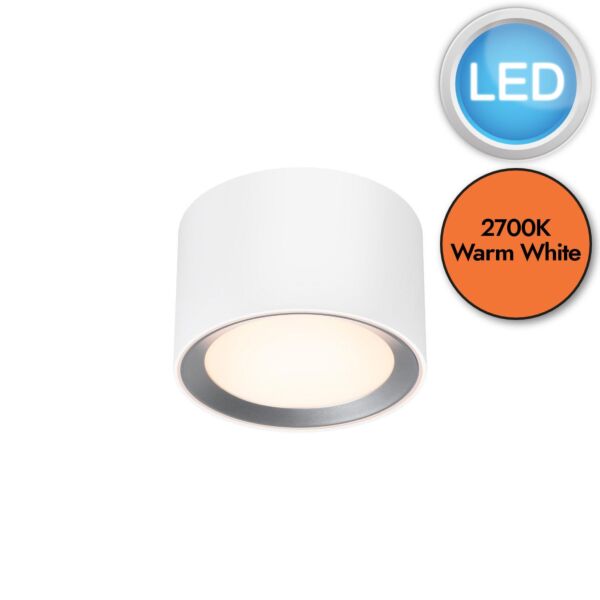 Nordlux - Landon 8 - 2110660101 - LED White Opal IP44 Bathroom Ceiling Flush Light