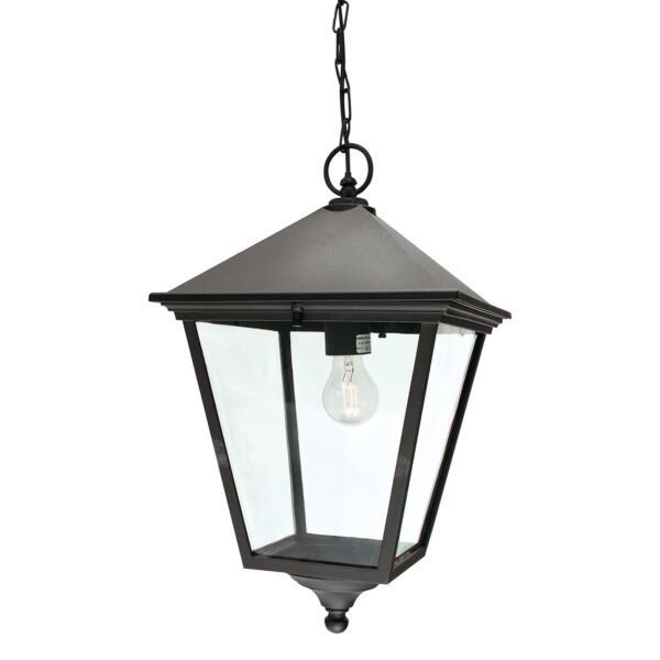 Norlys Lighting - Turin Grande - TG8-BLACK - Black Clear IP54 Outdoor Ceiling Pendant Light