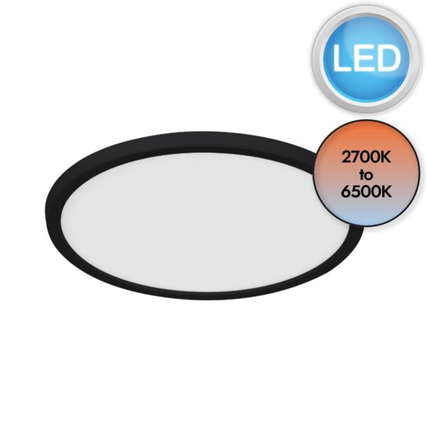 Nordlux - Oja Smart - 2015036103 - LED Black White Flush Ceiling Light