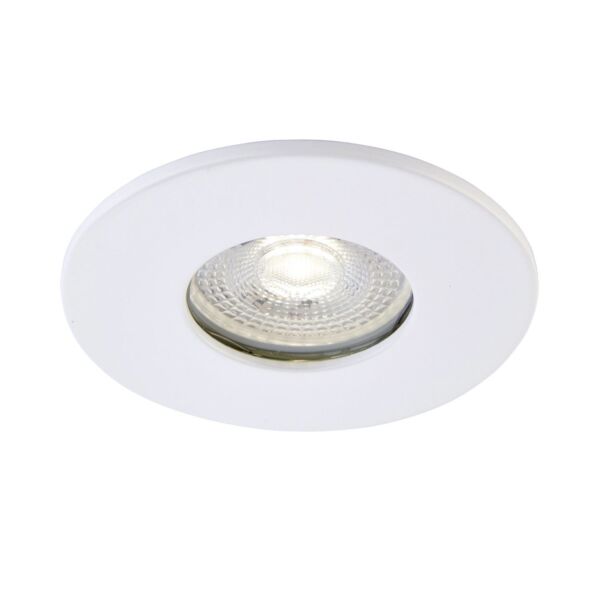 Saxby Lighting - Saxby ShieldONE 75 - 109808 & 113300 - White IP65 Fixed Bathroom Recessed Fire Rated Ceiling Downlight