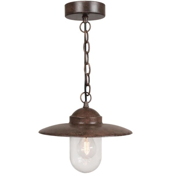 Nordlux - Luxembourg - 72805009 - Rustic Brown Clear Glass Outdoor Ceiling Pendant Light