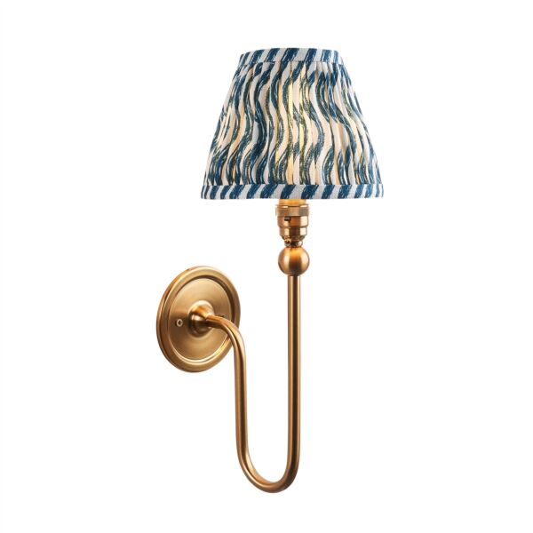 Endon Lighting - Santiago - 115025 - Aged Brass Blue Wall Light