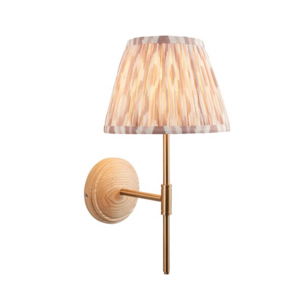 Endon Lighting - Wood T Bar & Ikat 20cm - 116115 - Ash Wood Neutral Wall Light