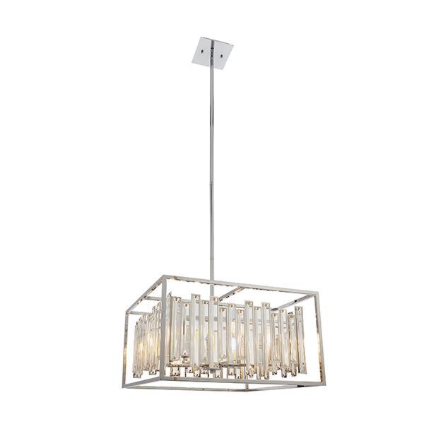 Endon Lighting - Acadia - 81931 - Clear Crystal Glass Chrome 6 Light Ceiling Pendant Light