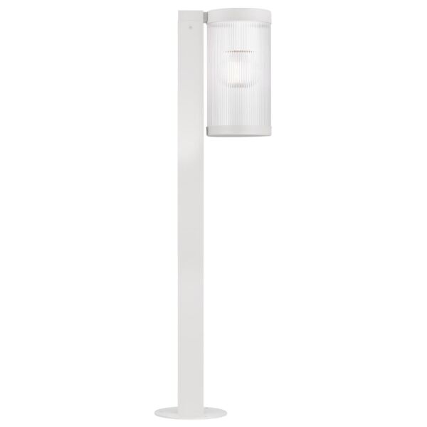 Nordlux - Coupar - 2218088001 - White Clear Ribbed Glass IP54 Outdoor Post Light