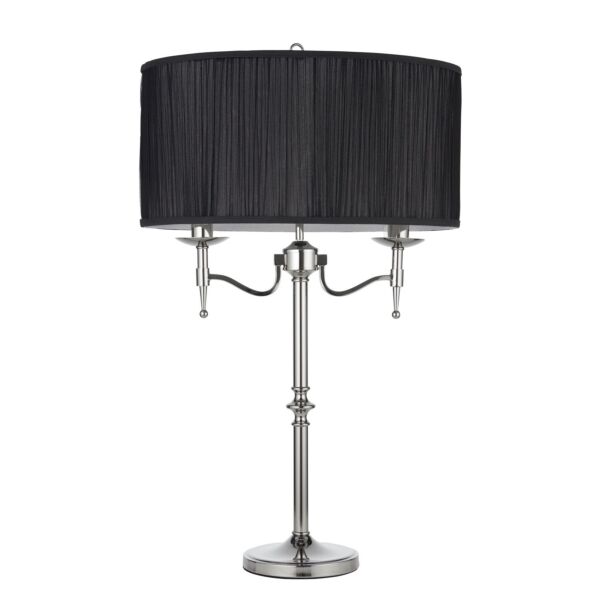 Interiors 1900 - Stanford - 63652 - Nickel Black 2 Light Table Lamp With Shade