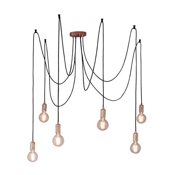 Endon Lighting - Studio - 76580 - Copper 6 Light Ceiling Pendant Light