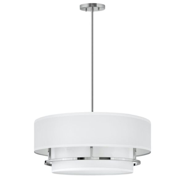 Hinkley Lighting - Graham - HK-GRAHAM-L-PN - Nickel 4 Light Flush Ceiling Light