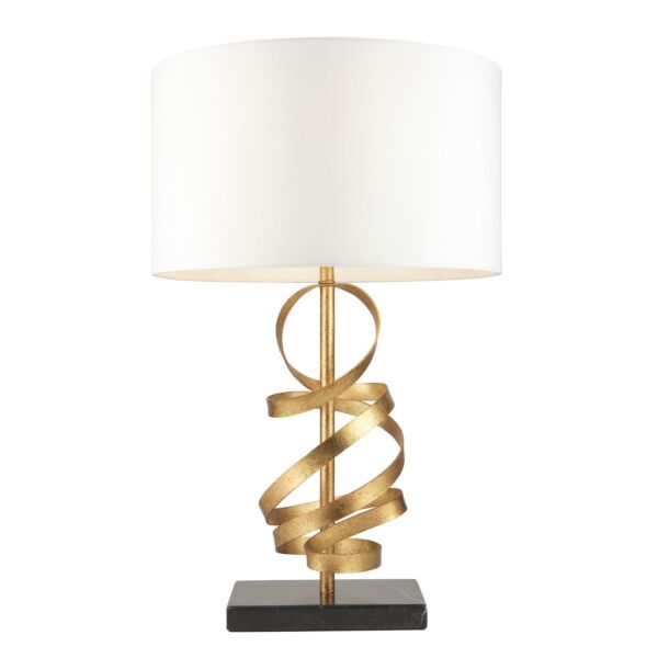 Fathom - Gold Leaf Table Lamp with Ivory Shade