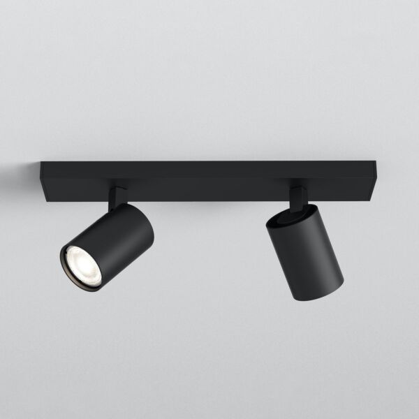 Astro Lighting - Ascoli - 1286124 - Black 2 Light Ceiling Spotlight