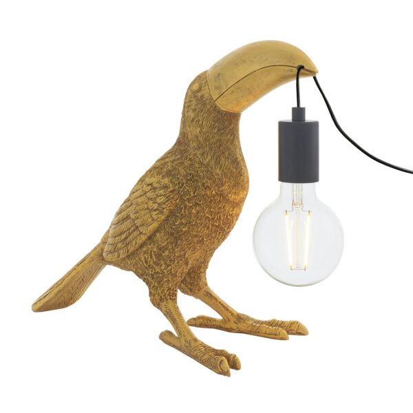 Pont - Vintage Gold Parrot Table Lamp