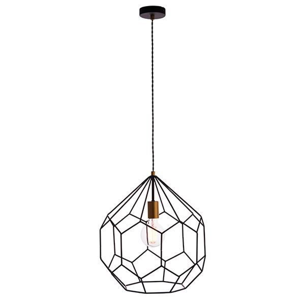 Endon Lighting - Deco - 76686 - Black Gold Ceiling Pendant Light