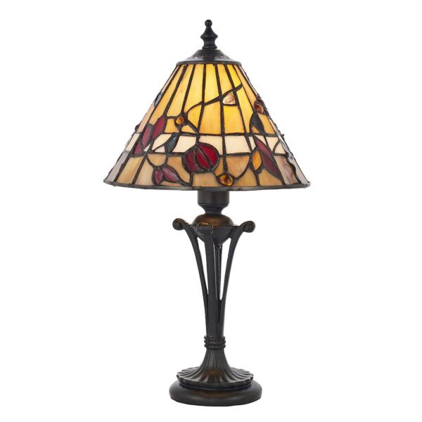 Interiors 1900 - Bernwood - 63950 - Dark Bronze Tiffany Glass Table Lamp