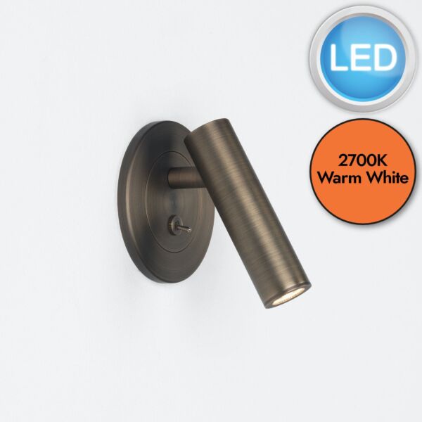 Astro Lighting - Enna - 1058088 - LED Bronze Reading Wall Light