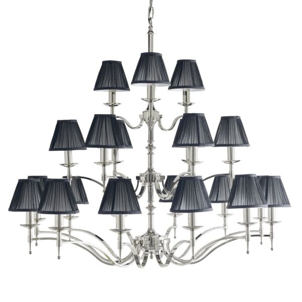 Interiors 1900 - Stanford - 63639 - Nickel Black 21 Light Chandelier