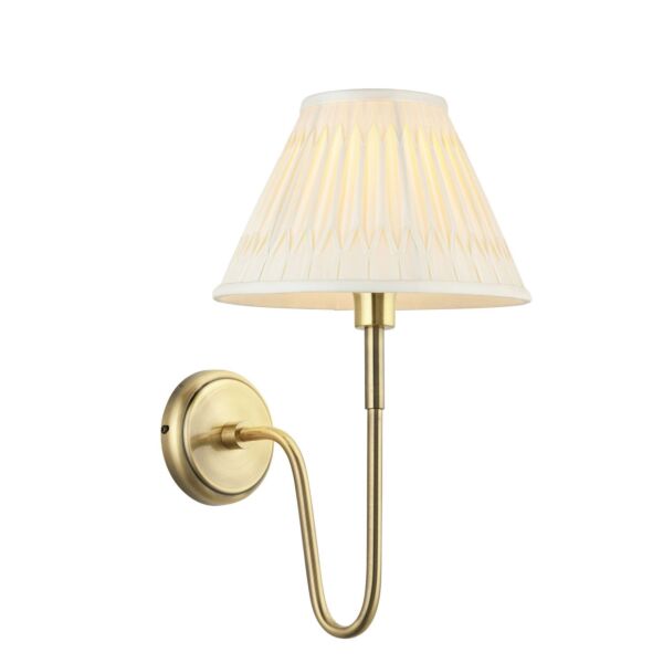 Endon Lighting - Rouen - 103361 - Antique Brass Ivory Wall Light