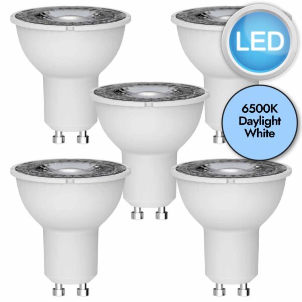 5 x 4.2W LED GU10 Light Bulbs - Daylight White