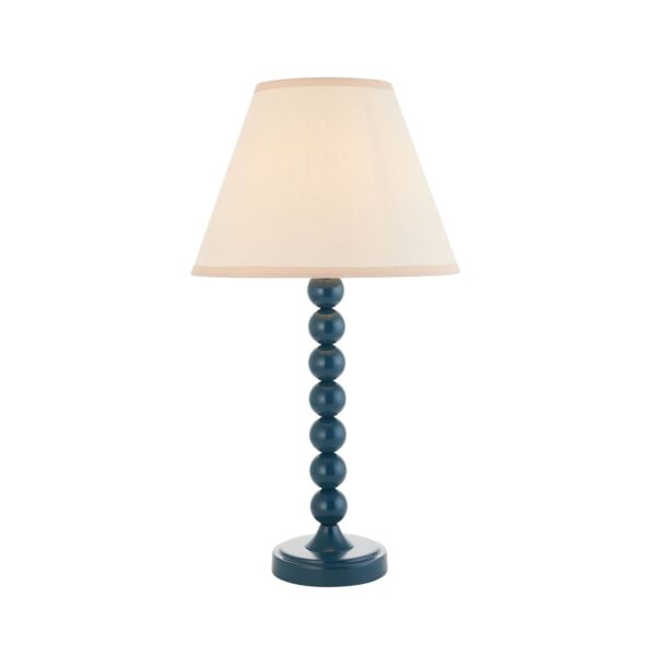 Endon Lighting - Higgledy & Ivy 25cm - 114724 - Blue Vintage White Table Lamp With Shade