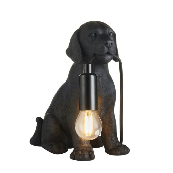 Endon Lighting - Labrador Puppy - 107365 - Black Table Lamp