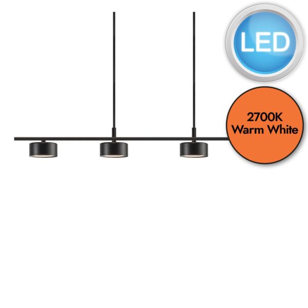 Nordlux - Clyde - 2010813003 - LED Black 4 Light Bar Ceiling Pendant Light