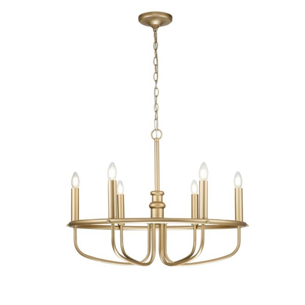 Kichler Lighting - Capitol Hill - KL-CAPITOL-HILL6-PNBR - Natural Brass 6 Light Chandelier