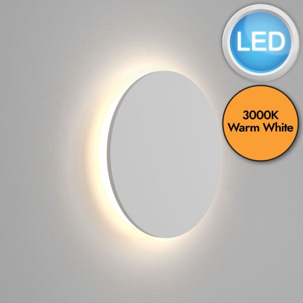 Astro Lighting - Eclipse Round 350 LED 3000K 1333026 - Plaster Wall Light