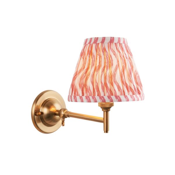 Endon Lighting - Dome Fold & Ripple 16cm - 115645 - Aged Brass Pink Wall Light