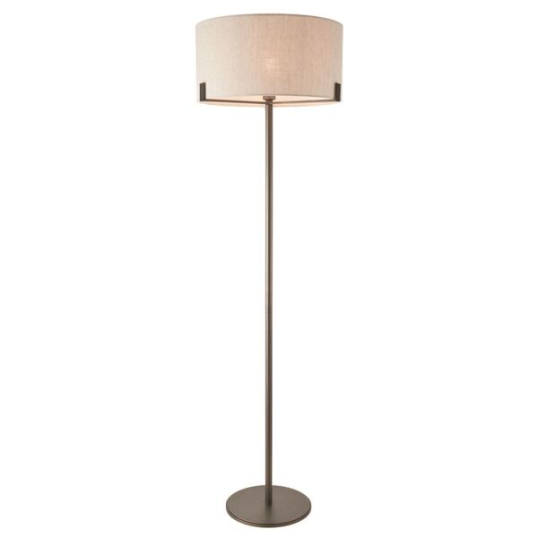 Endon Lighting - Hayfield - 72634 - Brushed Bronze Natural Floor Lamp