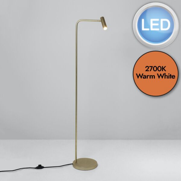 Astro Lighting - Enna - 1058107 - LED Gold Floor Reading Lamp