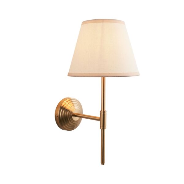 Endon Lighting - Obelisk T Bar & Ivy 20cm - 116024 - Aged Brass Vintage White Wall Light