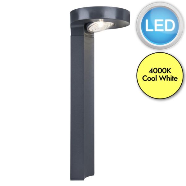 Lutec - Diso - 6906703335 - LED Grey Clear IP44 Solar Outdoor Post Light