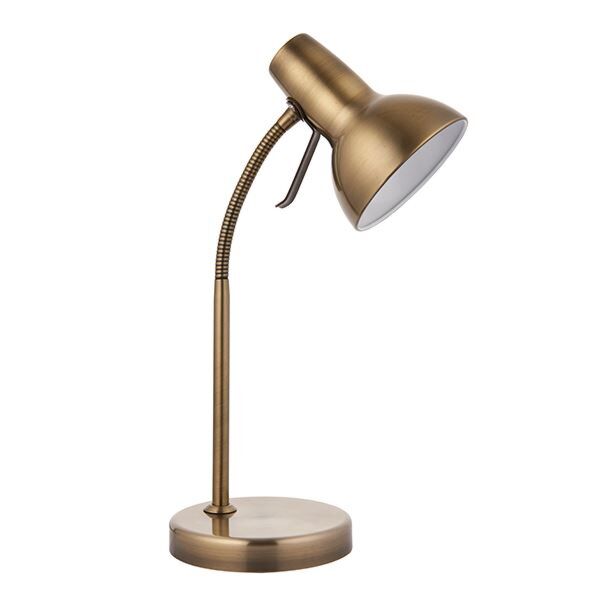 Endon Lighting - Amalfi - 76646 - Antique Brass White USB Power Output Task Table Lamp