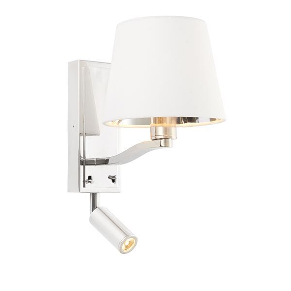 Endon Lighting - Harvey - 73027 - Nickel Vintage White Reading Wall Light