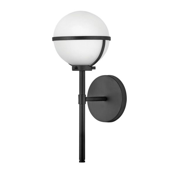 Hinkley Lighting - Hollis - HK-HOLLIS1-O-BK-BATH - Black Opal Glass IP44 Bathroom Wall Light