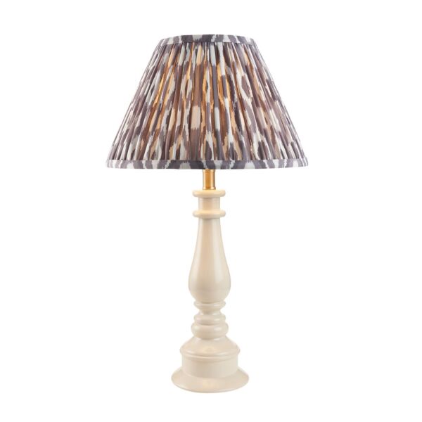 Endon Lighting - Myrtle & Ikat 30cm - 114960 - White Warm Brass Grey Table Lamp With Shade