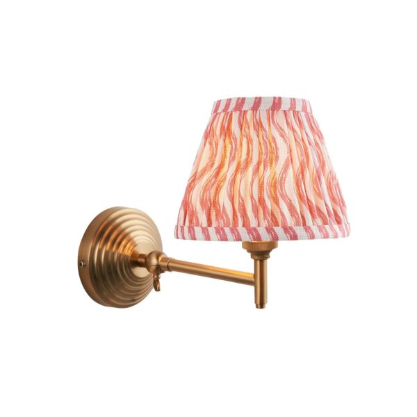 Endon Lighting - Obelisk Fold & Ripple 16cm - 115727 - Aged Brass Pink Wall Light